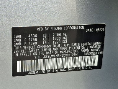2025 Subaru Legacy Limited