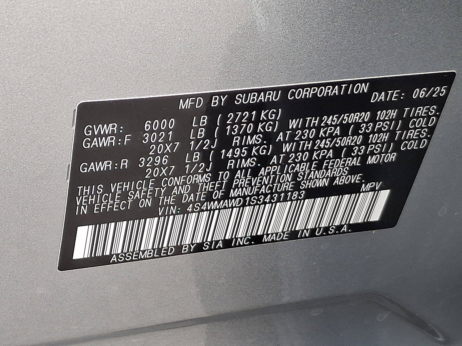 2025 Subaru Ascent Onyx Edition Touring
