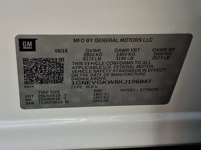 2019 Chevrolet Traverse LT Cloth