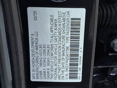 2025 Honda Accord Sedan SE