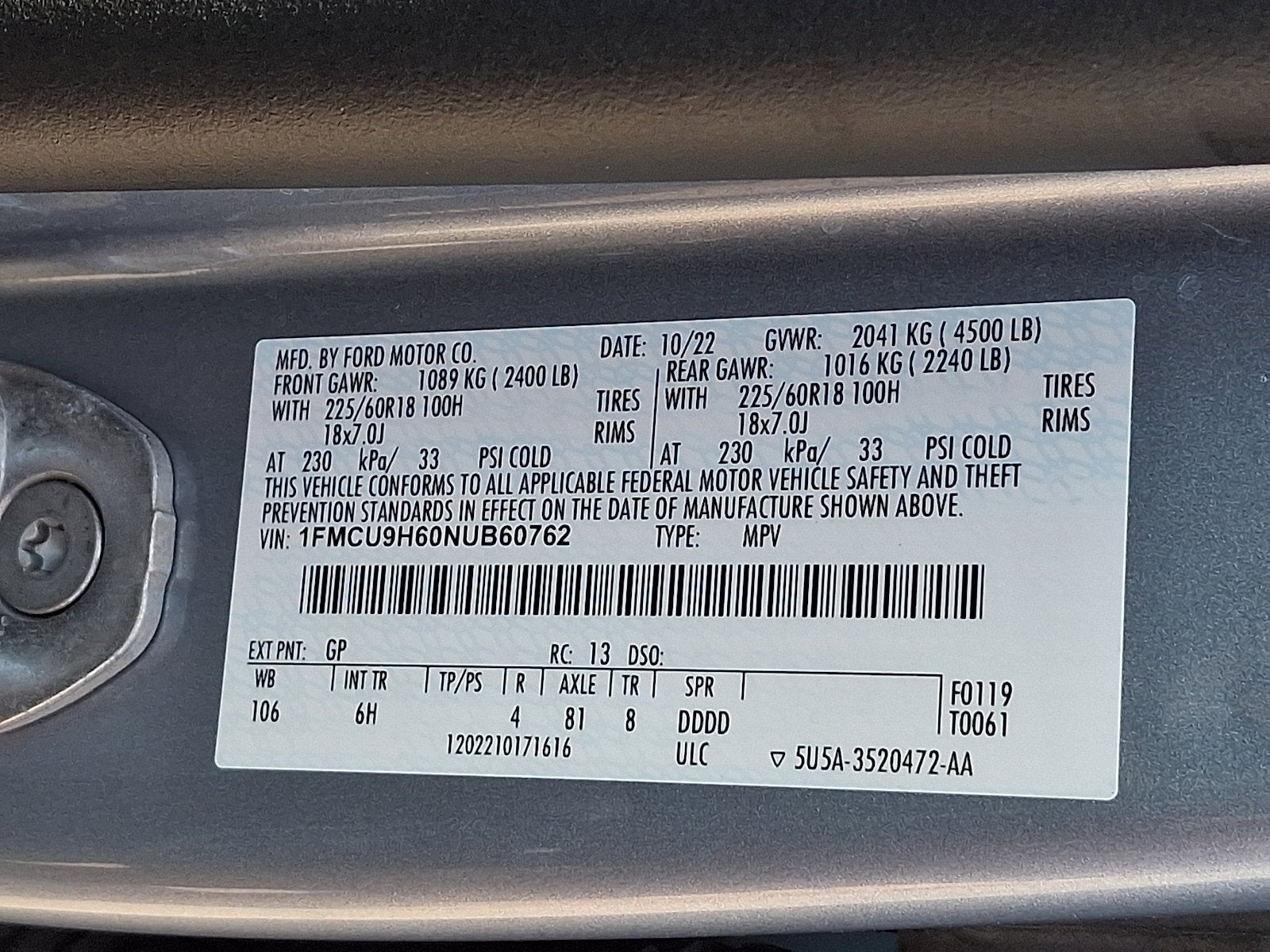 2022 Ford Escape SEL