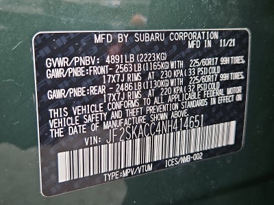 2022 Subaru Forester CVT