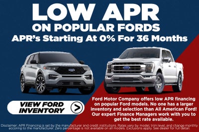 Low APR on Popular Fords